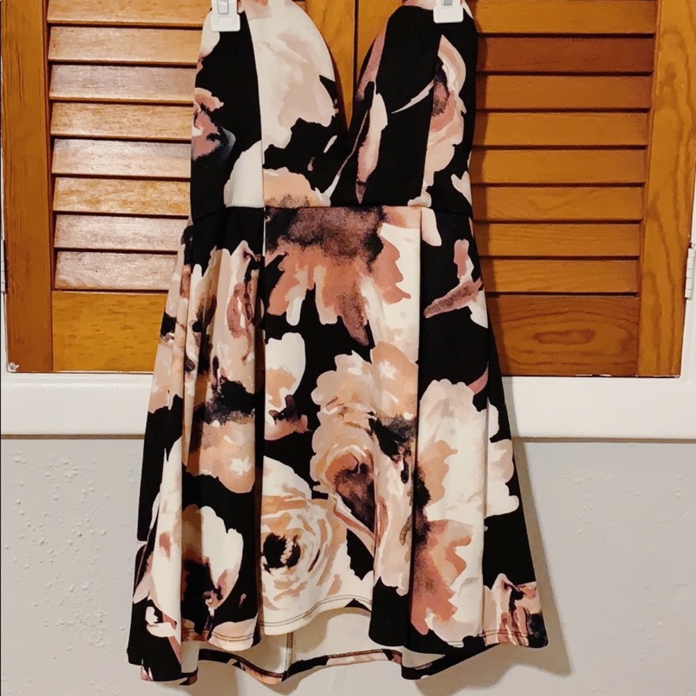 Strapless | Floral | Dress | Size: M